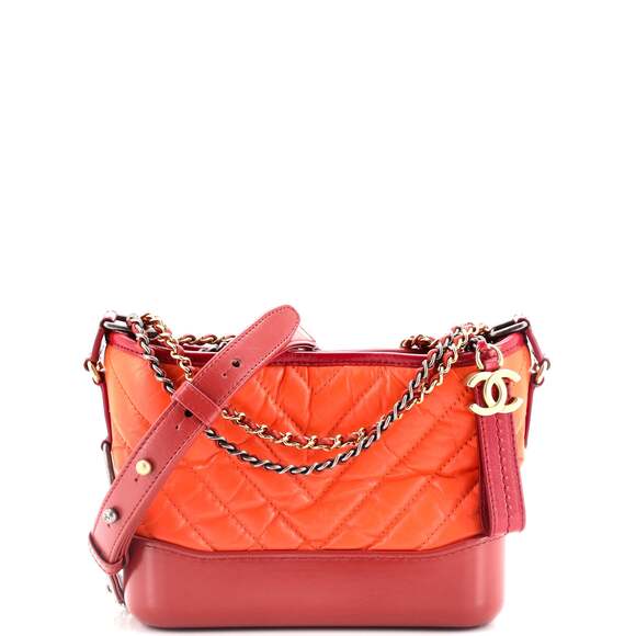Chanel Gabrielle Hobo Chevron Aged #176465C24B - Picture 1 of 7